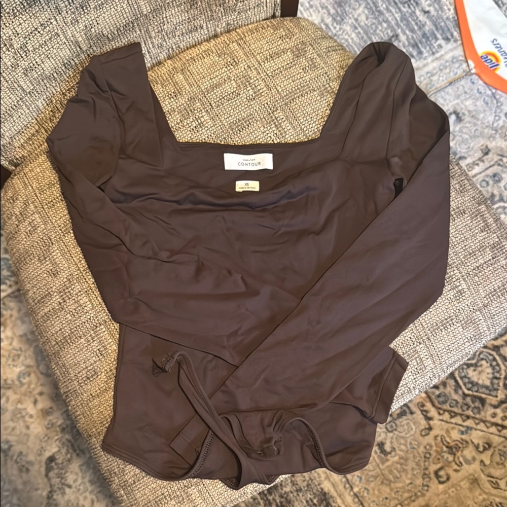 Babaton Brown Women's Bodysuit Thong Back